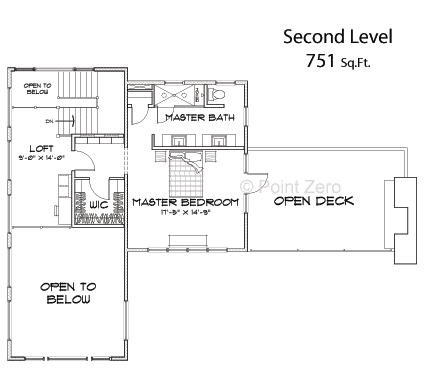 Second story master suite for the Pacific Landing Floor Plan