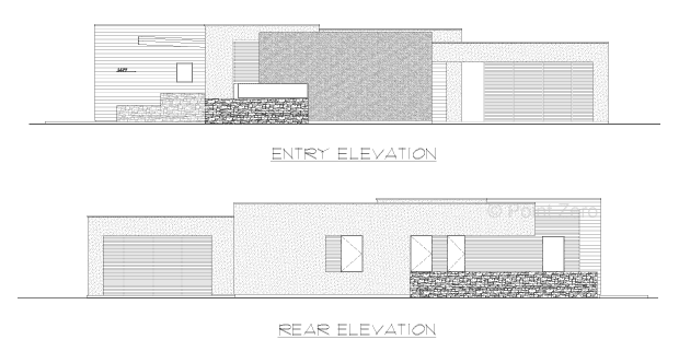 Elevations of The Ballard Point Zero Design